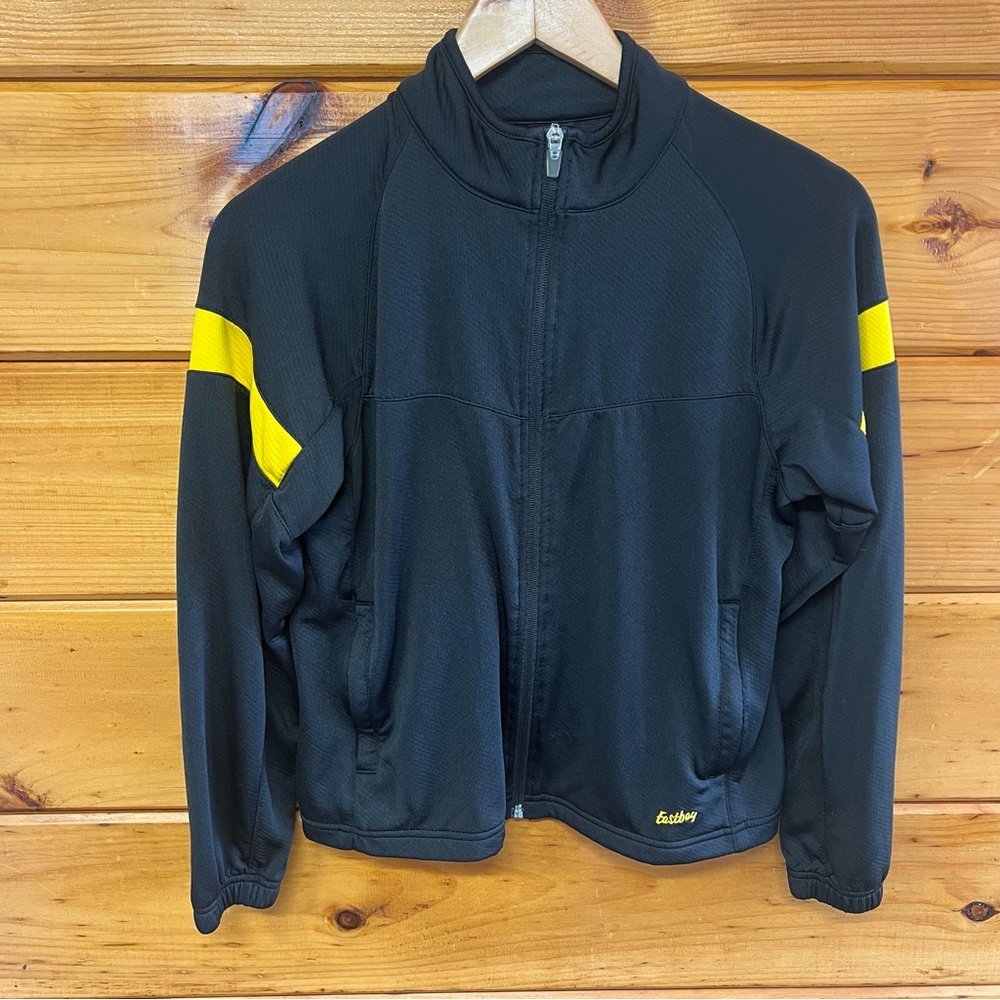 Eastbay Full Zip Boys Youth Black and Yellow Track Jersey Jacket M